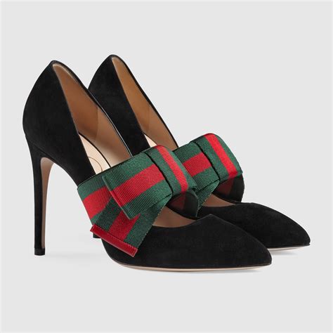 bow gucci|Gucci bow high heel pumps.